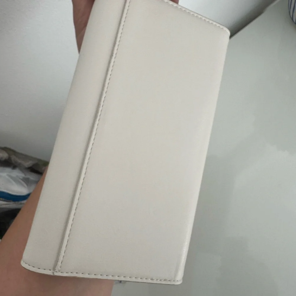 Swarovski Cream Wristlet Clutch with Gold Hardware